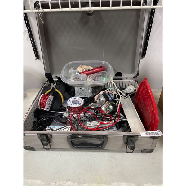 Lot of Assorted Tools, Wiring, Components, and Stepper Motor Model 42BYGHW609