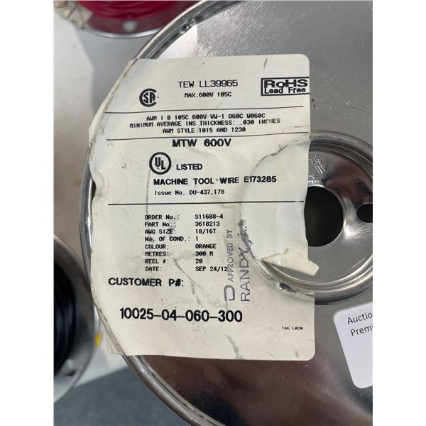 Â MTW 600V Machine Tool Wire, Red, 18 AWG