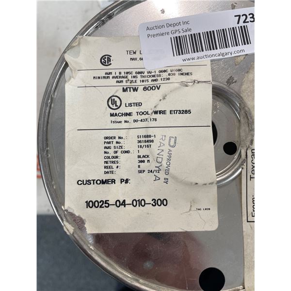 Â MTW 600V Machine Tool Wire, Black, 18 AWG