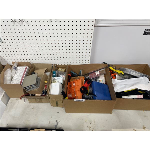 Lot of Assorted Tools, Connectors, and Fasteners in Bulk