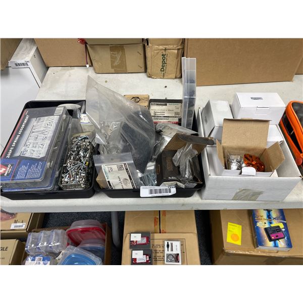 Lot of AssortedÂ Hardware, Components, and Tools Including Neiko 200pc Spring Assortment