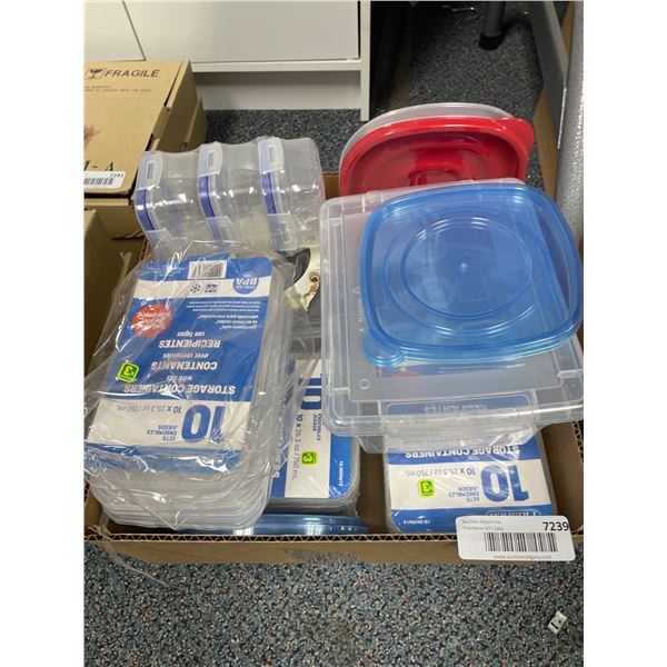 Lot of AssortedÂ Plastic Food Storage Containers With Lids