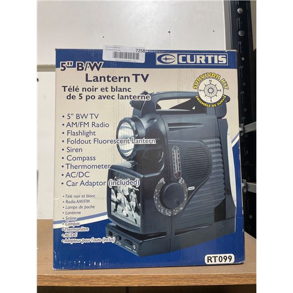 Curtis 5-Inch BW Lantern TV Model RT099 with Multi-Function Features