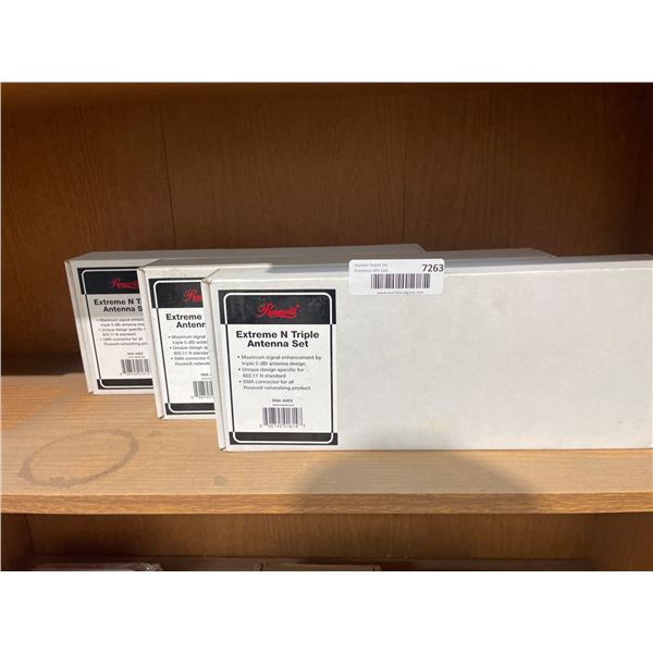 Lot of 3 Rosewill Extreme N Triple Antenna Set (RNX-A5EX)