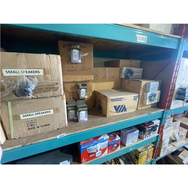 Lot of AssortedÂ Electronics Components Including Speakers and Add-On Cards