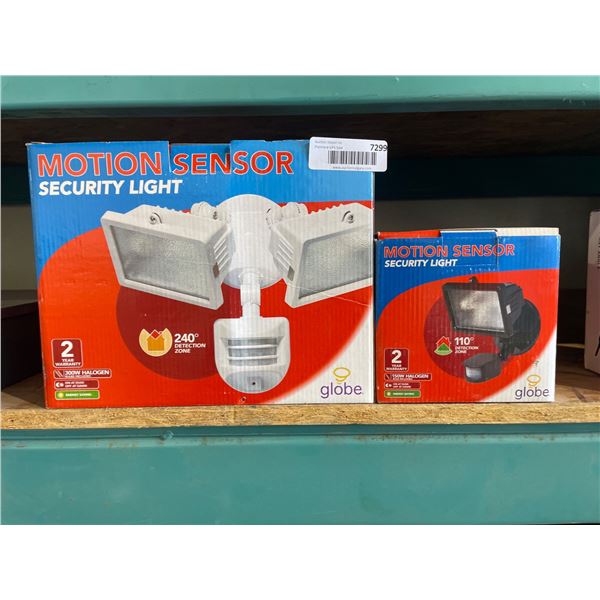 Lot of 2 Globe Motion Sensor Security Light 2-Pack