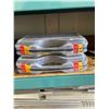 Image 1 : Lot of 2 Stackable Plastic Storage Containers with Dividers and Locking Clips