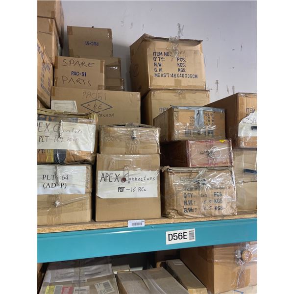 Lot of Assorted Electronics Including APEX and JSA Connectors and PAC-100 Components
