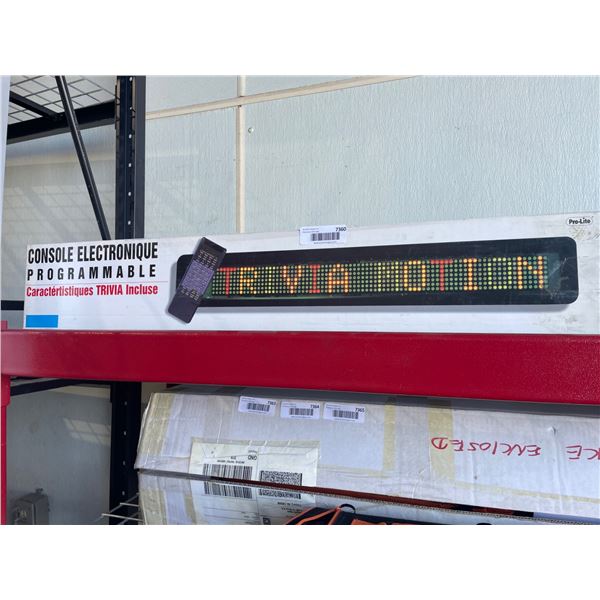 Lot of 4 Pro-Lite Programmable Electronic Console With Trivia Feature