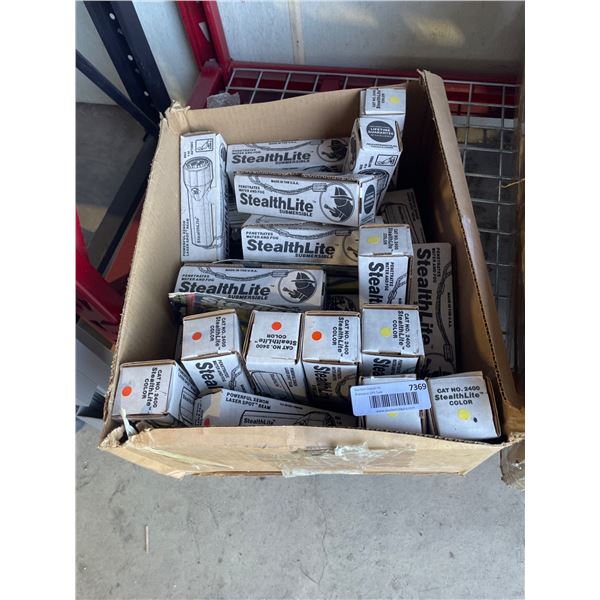 Lot of Various Colours of Pelican StealthLite Submersible Flashlights, Model 2400