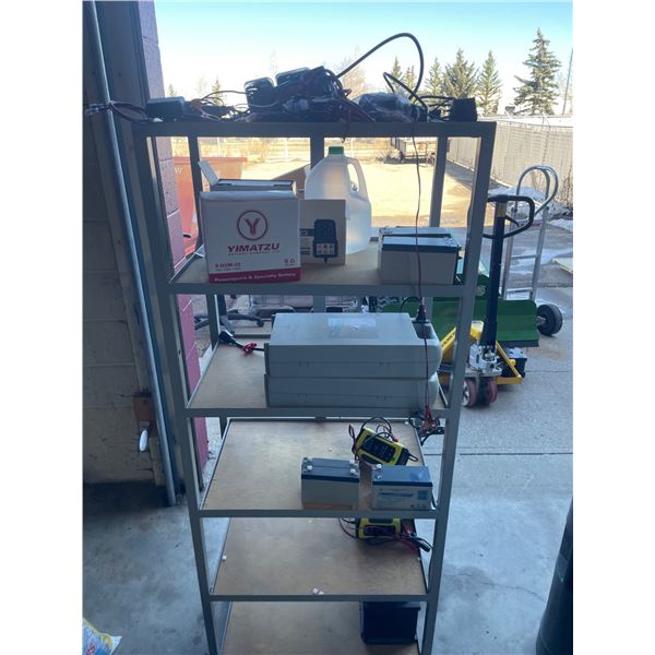 Lot of Battery Testing Equipment With Yimatzu 8-DZM-22 and Power-Sonic PS-1270 F1 Batteries with Rol