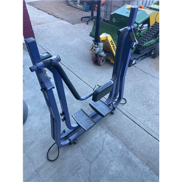 Blue Fitness Glider Machine With Dual Pedal Design