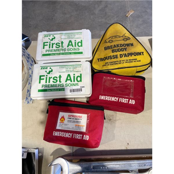 Lot of AssortedÂ First Aid Kits and Road Side Kit
