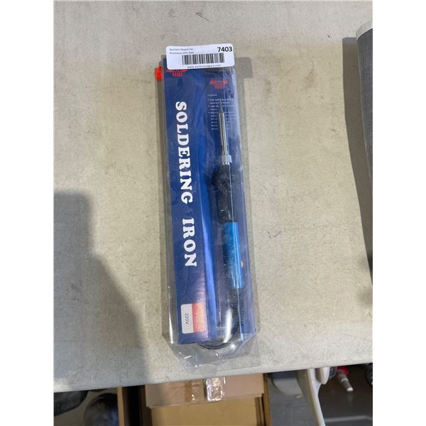 Electric Soldering Iron with Blue Handle - Model Unknown