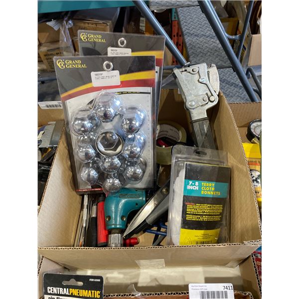 Lot of AssortedÂ Miscellaneous Tools and Hardware Including Grand General Chrome Accessories