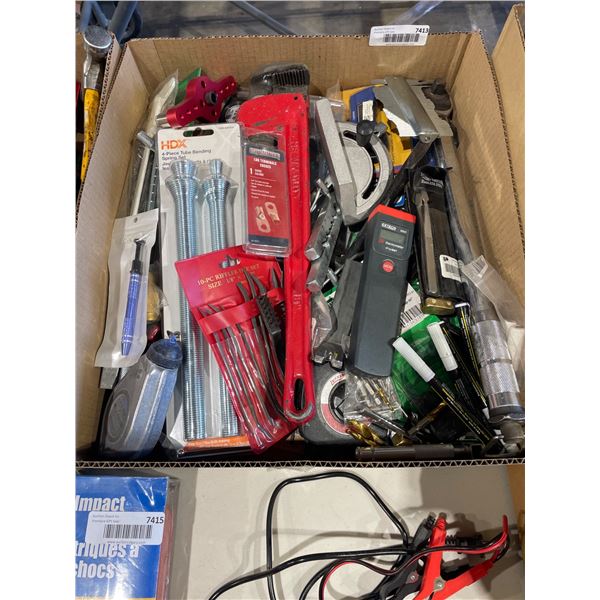 Lot of AssortedÂ Hand Tools and Accessories Including Wrenches, Drill Bits, and Fasteners