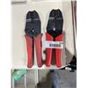 Image 1 : Lot of 2 Generic Crimping Tools with Red Handles
