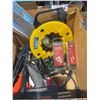 Image 2 : Lot of Assorted Tools Including Measuring Tape, Cable Reel, Lock Components, and More