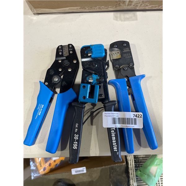 Lot of 3 Crimping and Stripping Tools for Electrical Applications