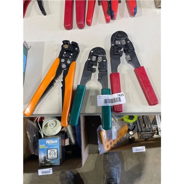 Lot of 3 Wire Stripping and Crimping ToolsÂ