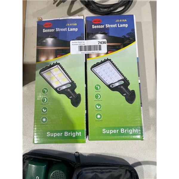 Lot of 2 JX-616B and JX-616A Sensor Street Lamps with LED Technology