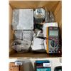 Image 2 : Lot of Assorted Electrical Components, Enclosures, Multimeter, and Cable Tracer