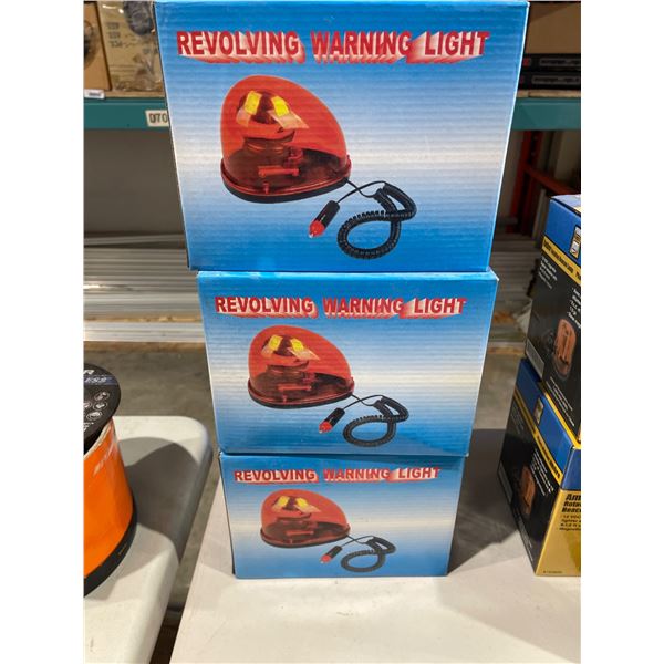 Revolving Warning Light With Power Cord and 12V Adapter