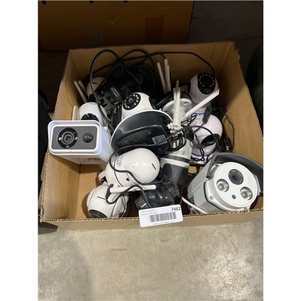 Lot of Assorted Surveillance Cameras with Various Models and Specifications