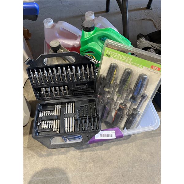 Tool Set Including Screwdrivers and Bit Set