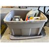 Image 1 : Storage Bin with Automotive and Household Fluid