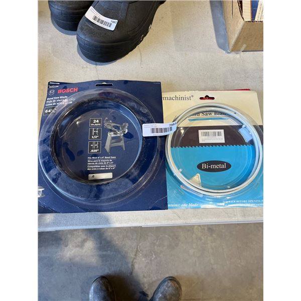 Lot of Assorted Bosch 64-1/2-Inch Band Saw Blades and Machinist Bi-Metal Band Saw Blades