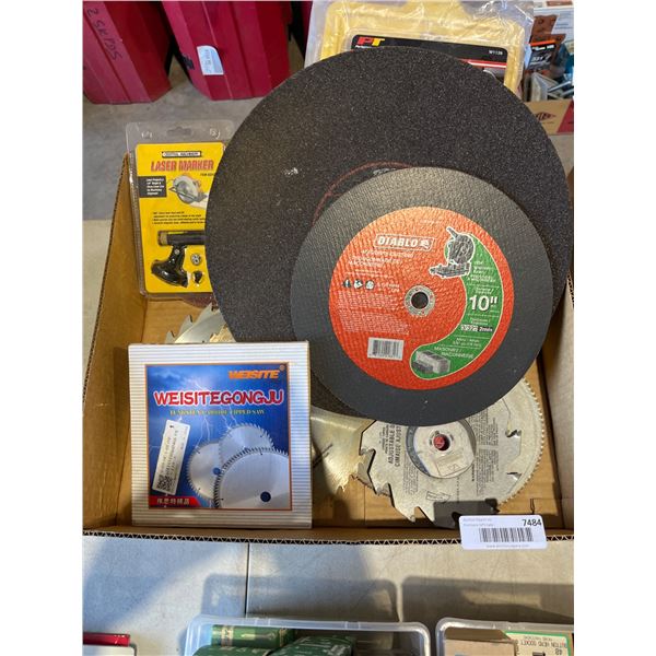 Lot of Assorted Circular Saw Blades and Related Cutting Discs Assortment