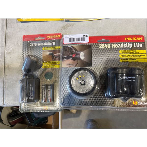 Pelican 2270 Versabrite II and 2640 HeadsUp Lite Flashlights