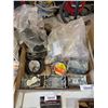 Image 1 : Lot of Assorted Electrical Components Including Wiring, Receptacles, and Outlet Boxes