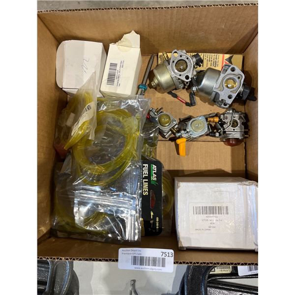 Lot of AssortedÂ Carburetors and Fuel Lines for Small Engines