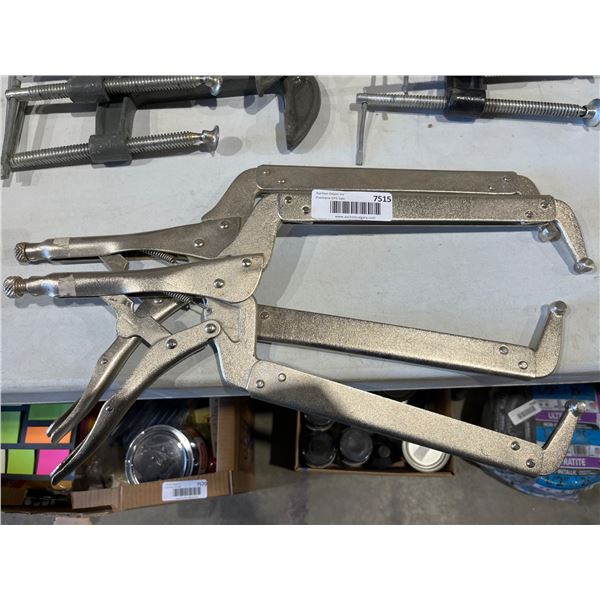 Lot of 2 Adjustable Locking C-Clamps, 9 Inch
