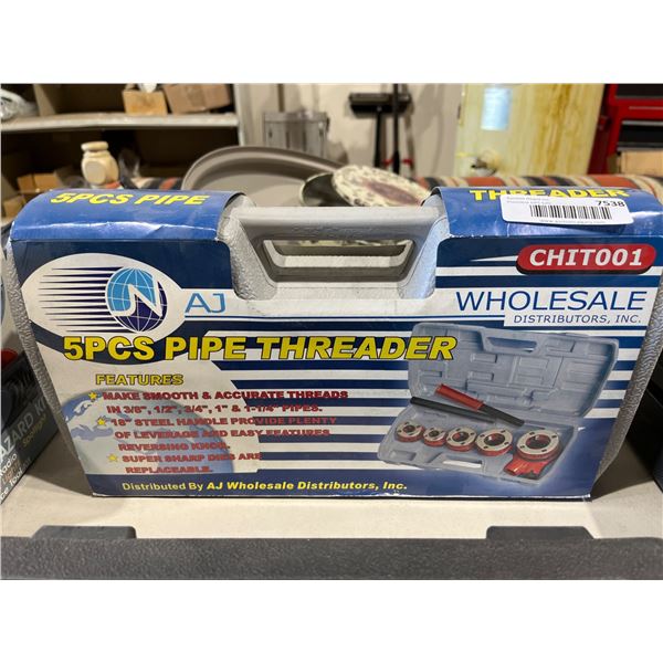 AJ 5-Piece Pipe Threader Set with Carry Handle