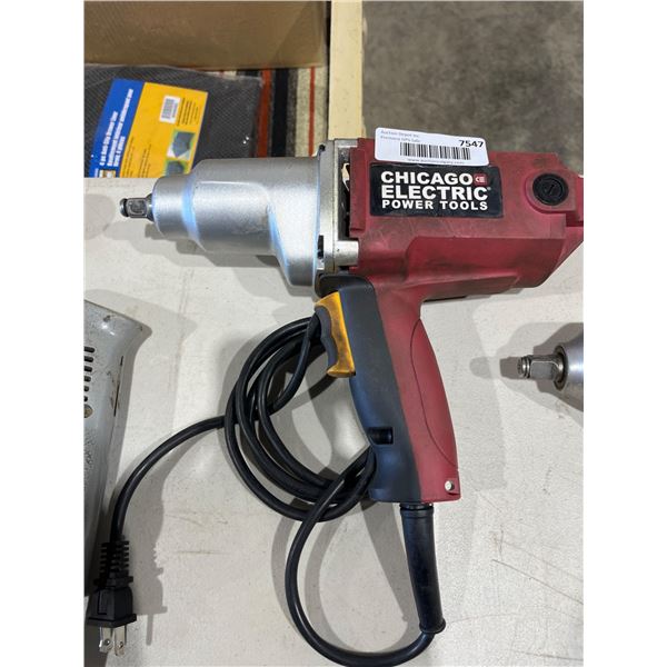 Chicago Electric 1/2-inch Impact Wrench Model 68099, 2100 RPM, 120V, 60Hz, 7A