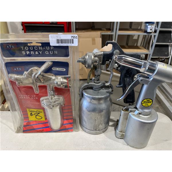 Lot of Assorted ATG Touch-Up Spray Gun Model No. 13349 and Additional Spray Gun