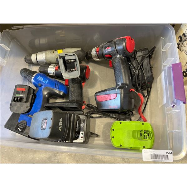 Cordless Drills with Chargers and Batteries