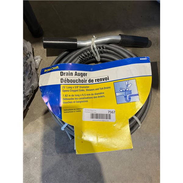 BrassCraft 25 ft Drain Auger with 3/8 in Diameter Cable