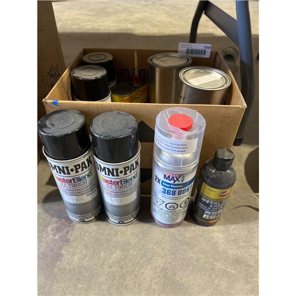 Lot of AssortedÂ Automotive Spray Paints and Coatings Including Omni-Pak and SprayMax