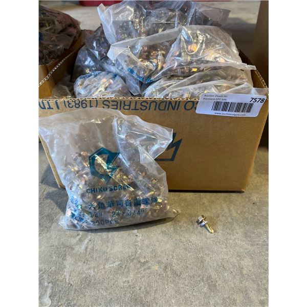 Lot of 25 Chiku Screw Hex Head Screws, 200 pcs per Bag