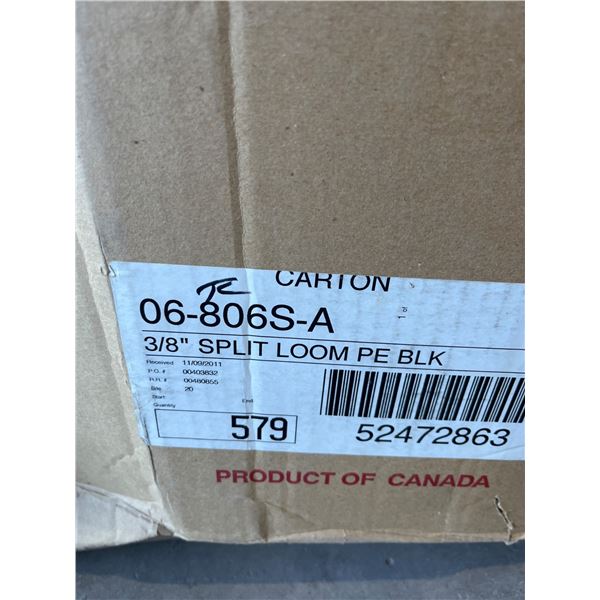 3/8 Inch Split Loom PE Blk