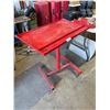 Image 1 : Adjustable Rolling Red Mechanicâ€™s Tray Table with Swivel Casters