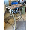 Image 1 : Adjustable Workbench with Metal Frame and Wooden Top