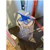 Image 1 : Metal Anvil with Blue Finish Mounted on Wooden Base