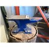 Image 2 : Metal Anvil with Blue Finish Mounted on Wooden Base