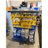 Image 2 : Mobile Rolling Steel Shelf With Plastic Bins Containing Assorted Fasteners And Hardware