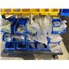 Image 4 : Mobile Rolling Steel Shelf With Plastic Bins Containing Assorted Fasteners And Hardware